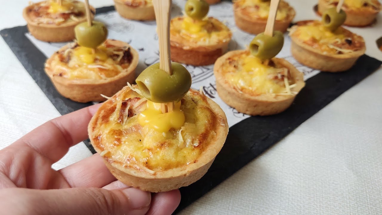 ميني كيش بعجينة قطنية و خفيفة مع حساب السعر / mini quiches