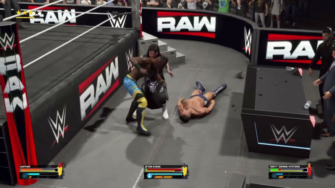 WWE2k25  jevon evans vs dirty dom vs gunther #wwe2k25 #wwe2k25game