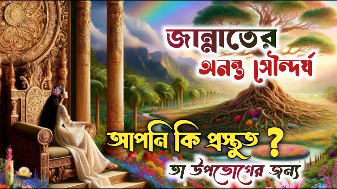 জান্নাতের অনন্ত সৌন্দর্যে কিছু রূপরেখা | জান্নাতের বর্ণনা | আলমিন্নাহ টিভি | #jannat #islamicvideo