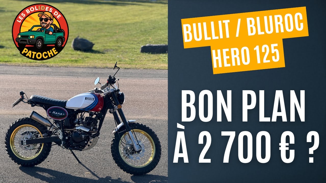 BULLIT HERO 125 : test complet après 300 kilomètres - BLUROC : que vaut cette moto 125 à 2 700 € ???