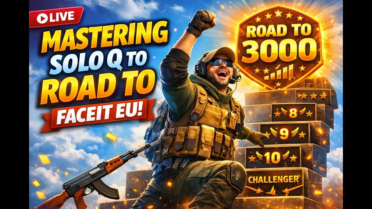 Solo Queue to TOP 1000 FACEIT EU – LIVE