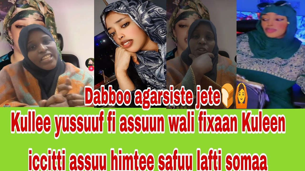 Kullee yussuuf asuun wali fixaan kuleen iccitti assuu himtee safuu lafti somaa 