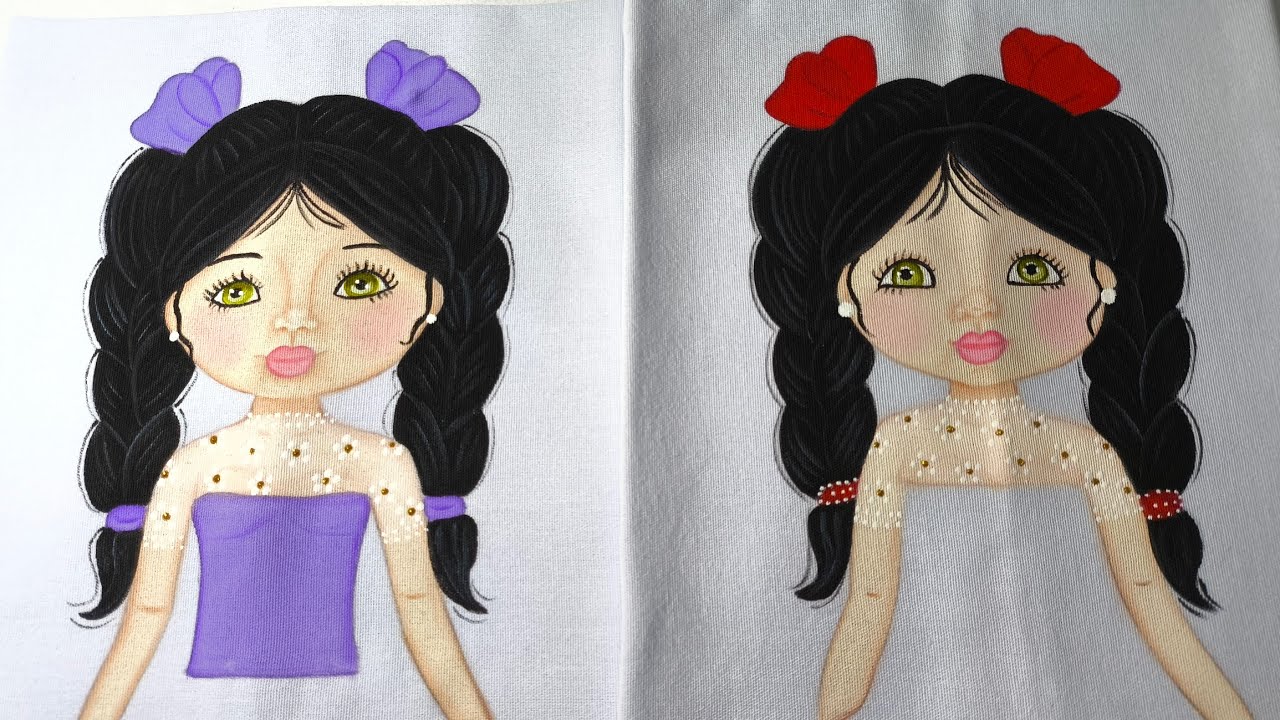 Lindas bonecas pintadas a mão para colocar saia ou vestido 