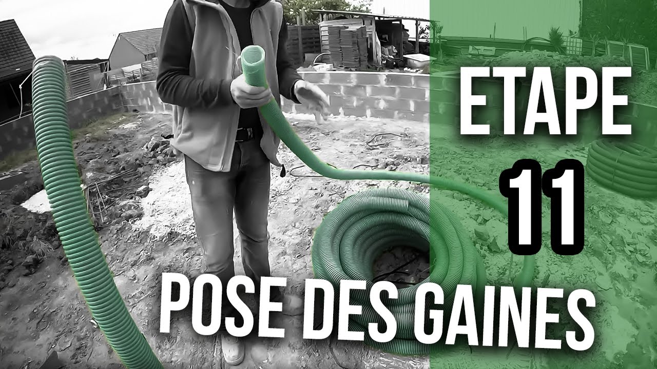 Pose des gaines avant de construire - Etape 11