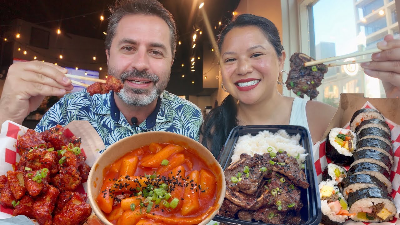 Korean Fried Chicken & Spicy Tteokbokki Mukbang | Korean Street Food