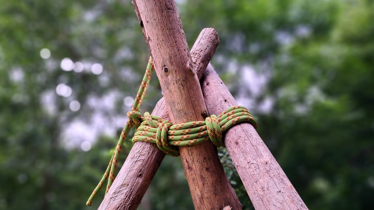 DIY Dreibein in 1 Minute: Schnelle Anleitung für Outdoor & Camping! #DIY #camping #dreibein
