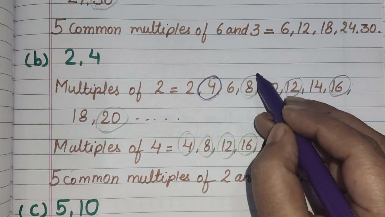 Class-4 Chapter -6 Factors and Multiples Solution of Exercise 6(a) Part-2
