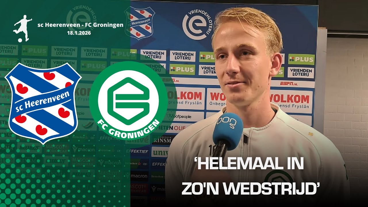 Thijmen Blokzijl scoort in Derby van het Noorden zijn tweede treffer uit zijn loopbaan