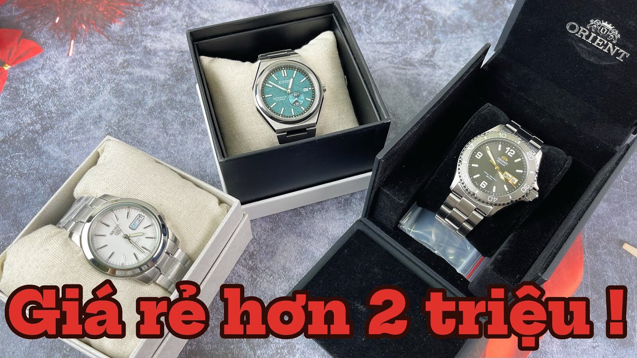 Thanh lý đồng hồ Nhật giá siêu tốt: Citizen Zenshin, Seiko5, Orient mako
