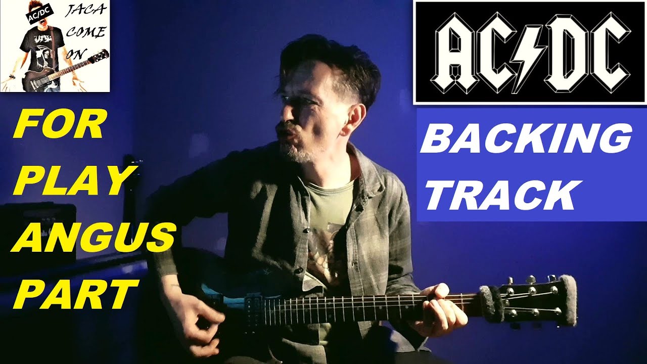 AC/DC - GIVIN THE DOG A BONE - GUITAR BACKING TRACK - ONLY MALCOLM YOUNG GUITAR + DRUMS + BASS