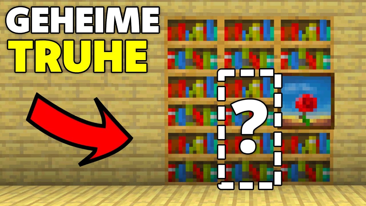 Minecraft Geheime Truhe bauen | Wie baut man eine geheime Truhe in Minecraft?
