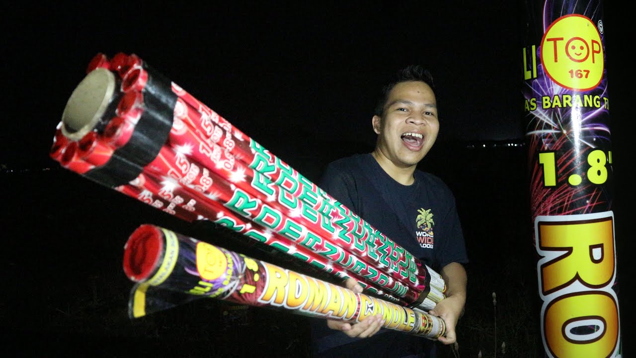 NYUMET MERCON BASOKA ROMAN CANDLE TERPANJANG 180 SHOT!!! MELEDAK DIBAWAH