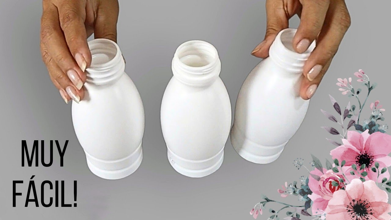 3 Manualidades Fáciles😮 con BOTES DE PLASTICO ó botellas de yogurt // 3 EASY CRAFTS