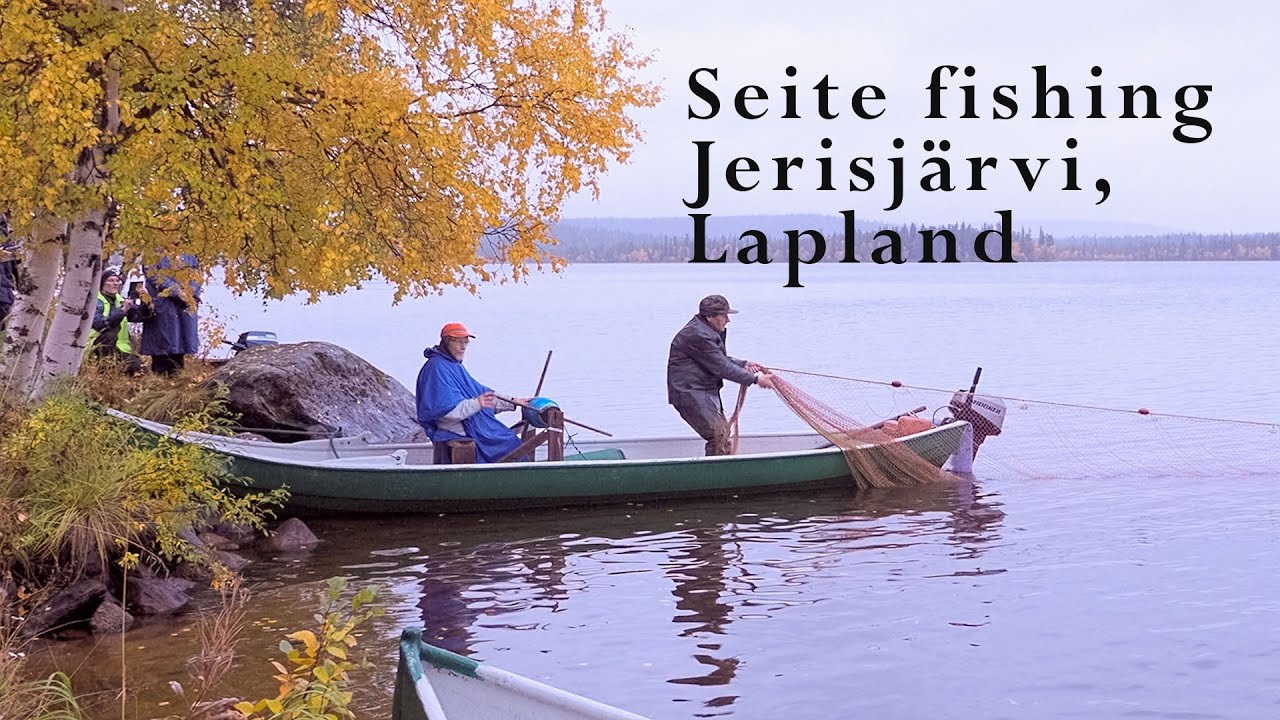 Seite fishing demonstration on Jerisjärvi, lake in Lapland