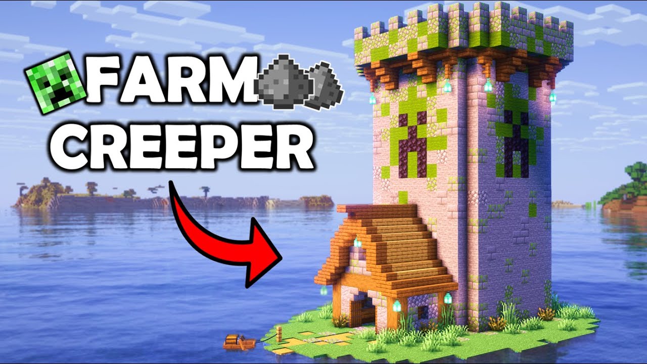 Farm de Creeper Compacta e Estilosa! Minecraft Bedrock e Java!