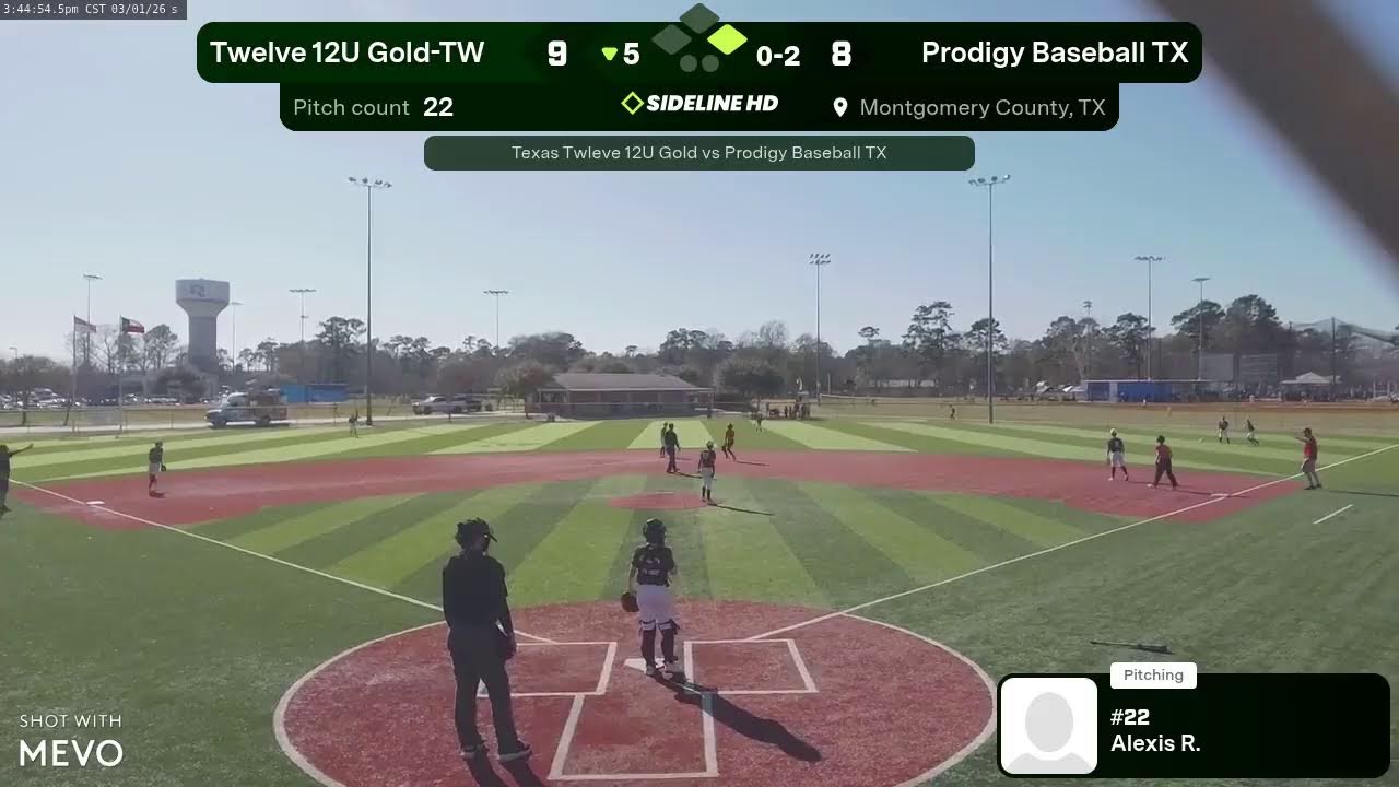 Twelve 12U Gold-TW @ Prodigy Baseball TX (2026.03.01)