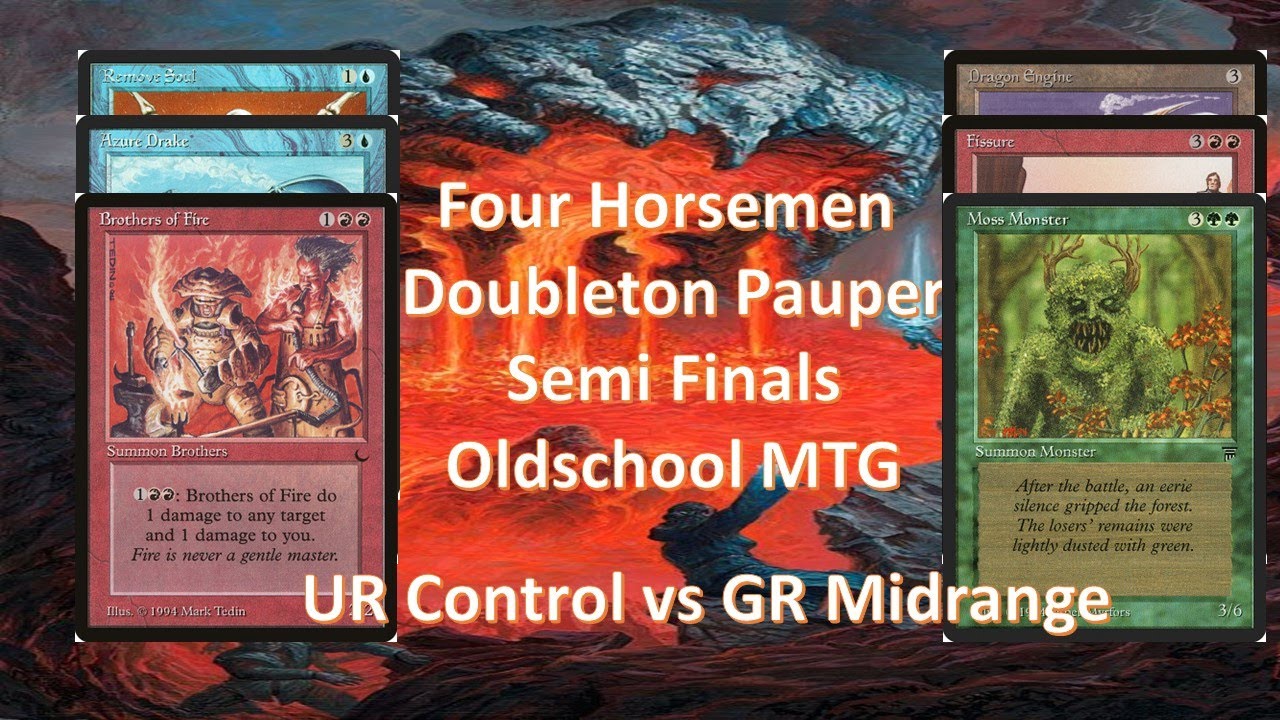 UR Control vs GR Midrange  - Four Horsemen Doubleton - Semi Finals - #oldschoolmtg - MTG - Dec 2023