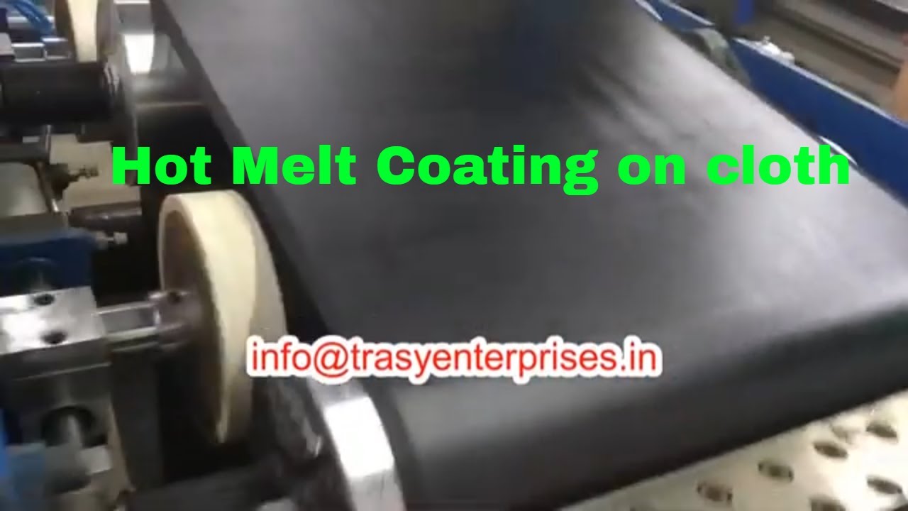 Cloth coating of EVA thermoset hot melt adhesive