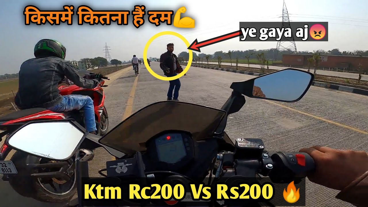 KTM RC 200 Bs6 Vs Bajaj Rs 200 Bs3 || Full Throttle Long Highway Live Drag Race || Who Will Win?