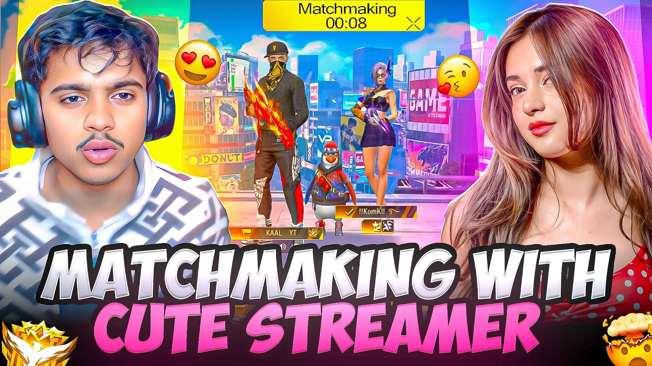CUTE V BADGE GRIL STREAMER VS KAAL YT ON BR RANKED😱 1 VS ALL 👿 GARENA FREE FIRE
