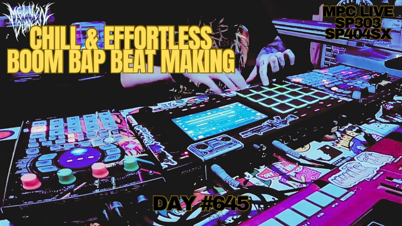 Chill Boom Bap Beat From Scratch | Smooth Drums & Bass | MPC Live + SP404SX + SP303 (No Talking)