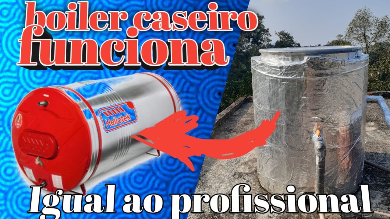 aquecedor solar caseiro!!boiler caseiro para aquecedor solar!!
