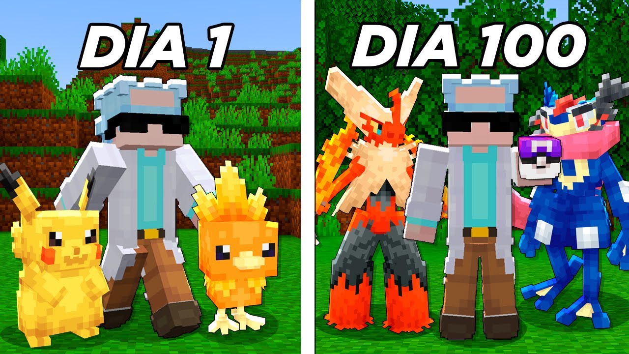 SOBREVIVI 100 DIAS NO COBBLEMON MINECRAFT - O FILME