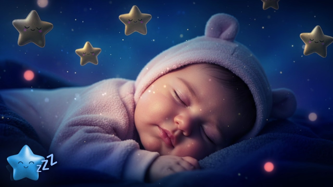 Baby Sleep Music 🌙 Baby Drifts Calmly in 3 Minutes ✨ Gentle Night 🎶 Mozart & Brahms