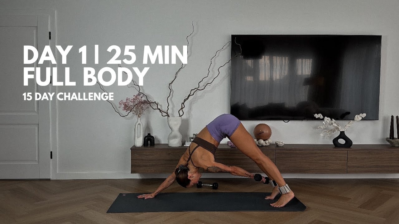 15 DAY CHALLENGE | DAY 1 | FULL BODY 25 MIN | SVARELIAI