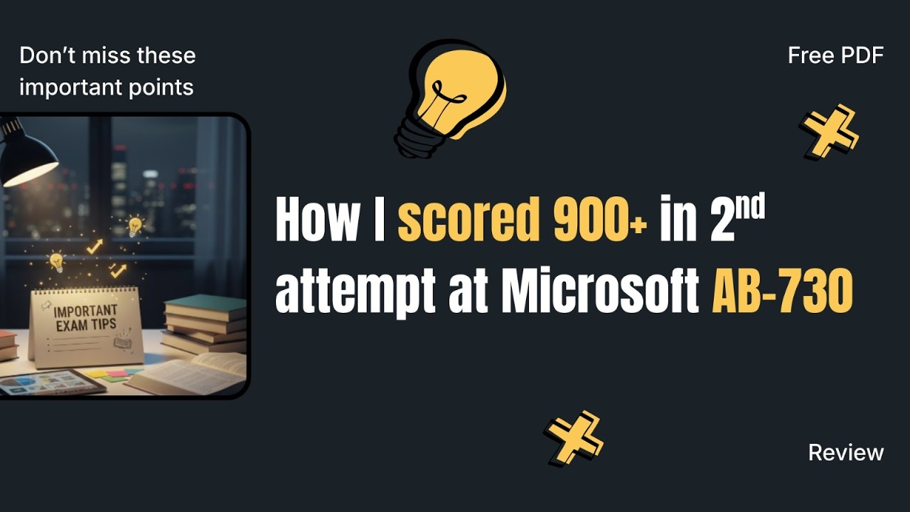 How I CRACKED AB-730 | Exam Tips | AI Business Professional |  Important Topics  |  Free PDF🔥