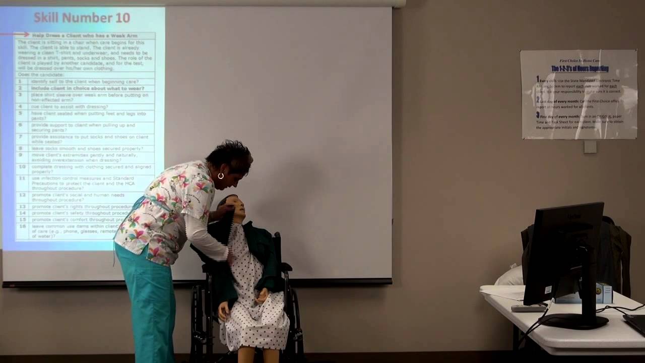 Skill 10   Help Dress A Client Who Has A Weak Arm