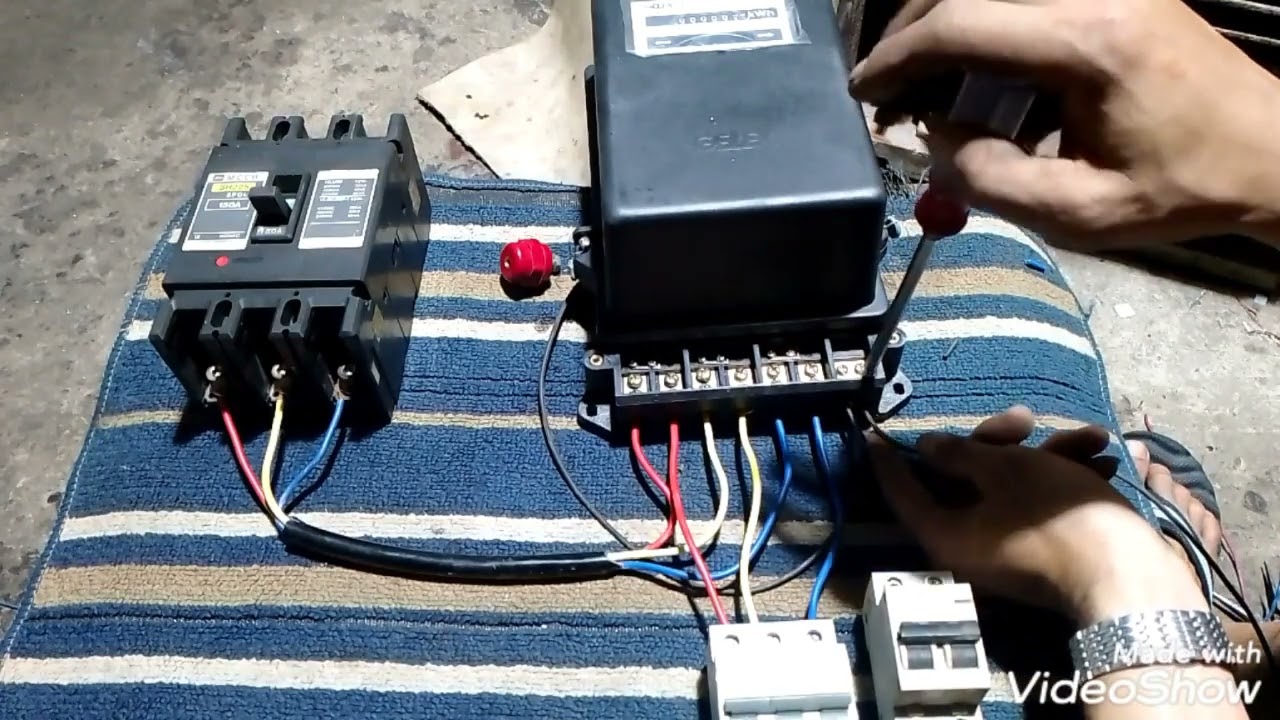 lắp đặt đồng hồ đo điện 3pha trực tiếp