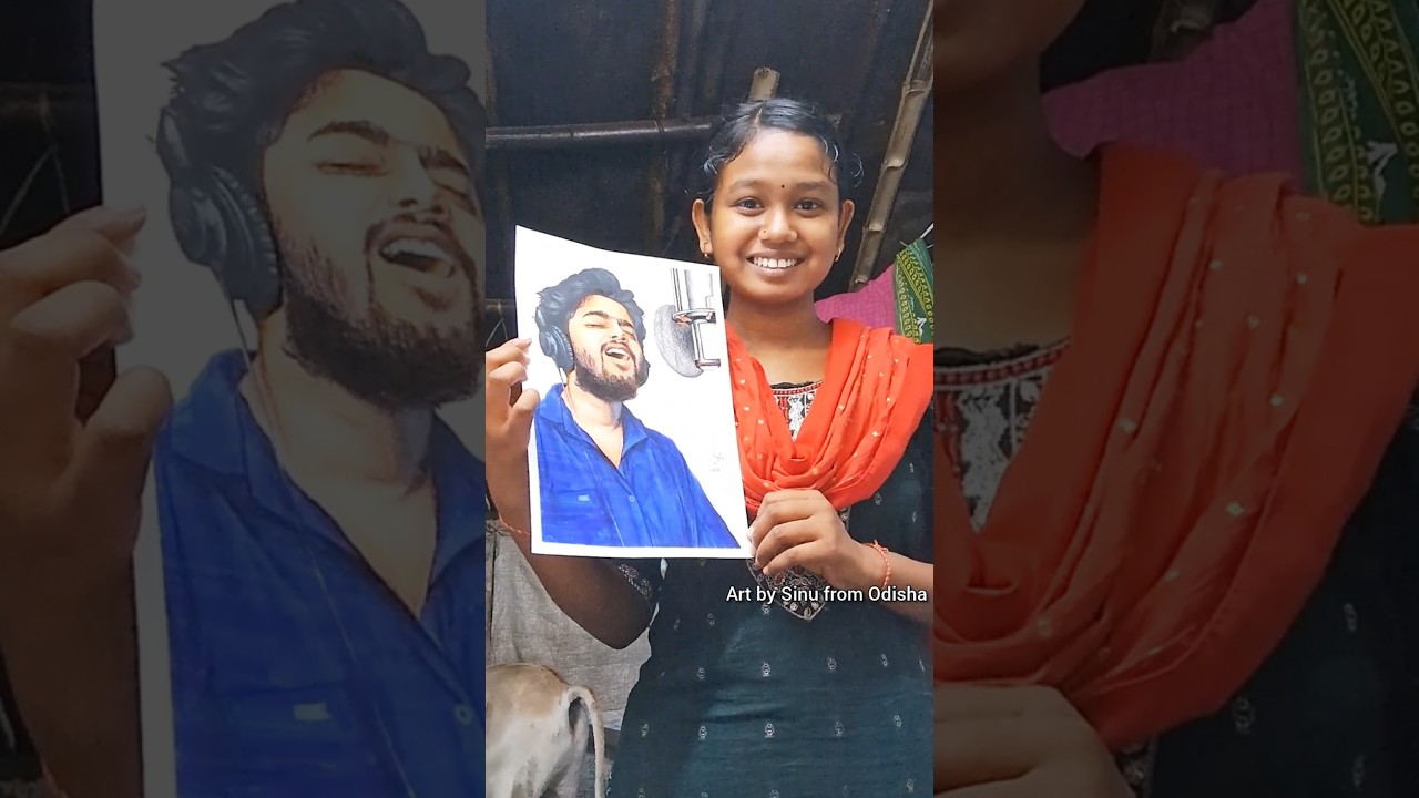 🤩ମୋ Favorite Odia Singer @SouravBharadwaj Drawing | Art by Sinu #odia #shorts