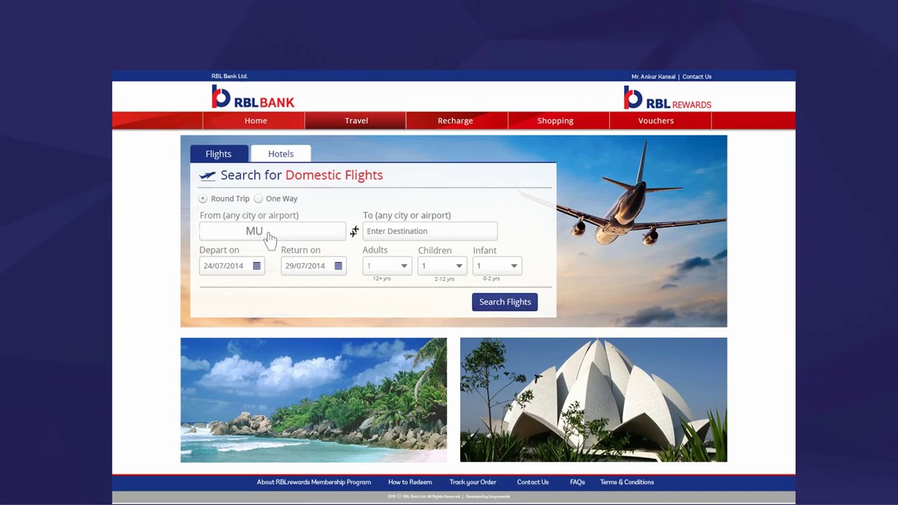 RBL Bank Credit Cards Rewards Portal - from the Best Bank