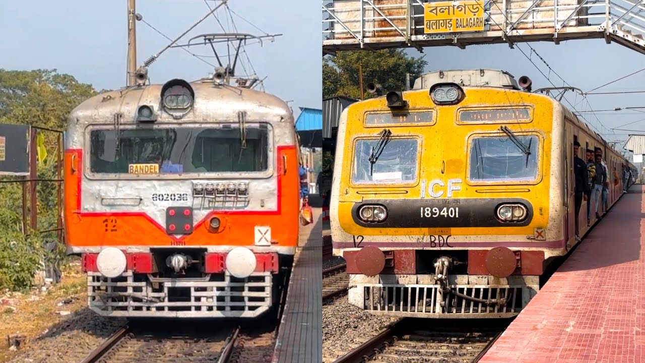 Different types of EMU Local Trains Crossing busy Chuchura Station | Eastern Railway 2026