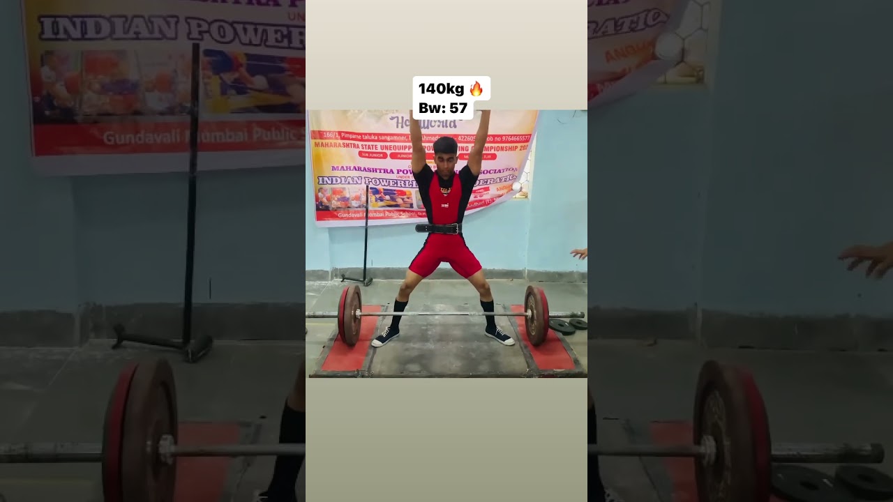 State Sub-junior 59kg category | Kalpesh lifts | #powerlifting #2023 #shortvideo