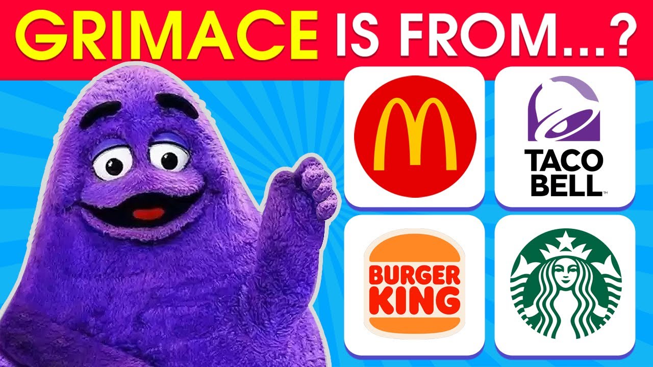 Guess The Brand By Mascot! | Grimace, McDonald's, Mario, Barbie