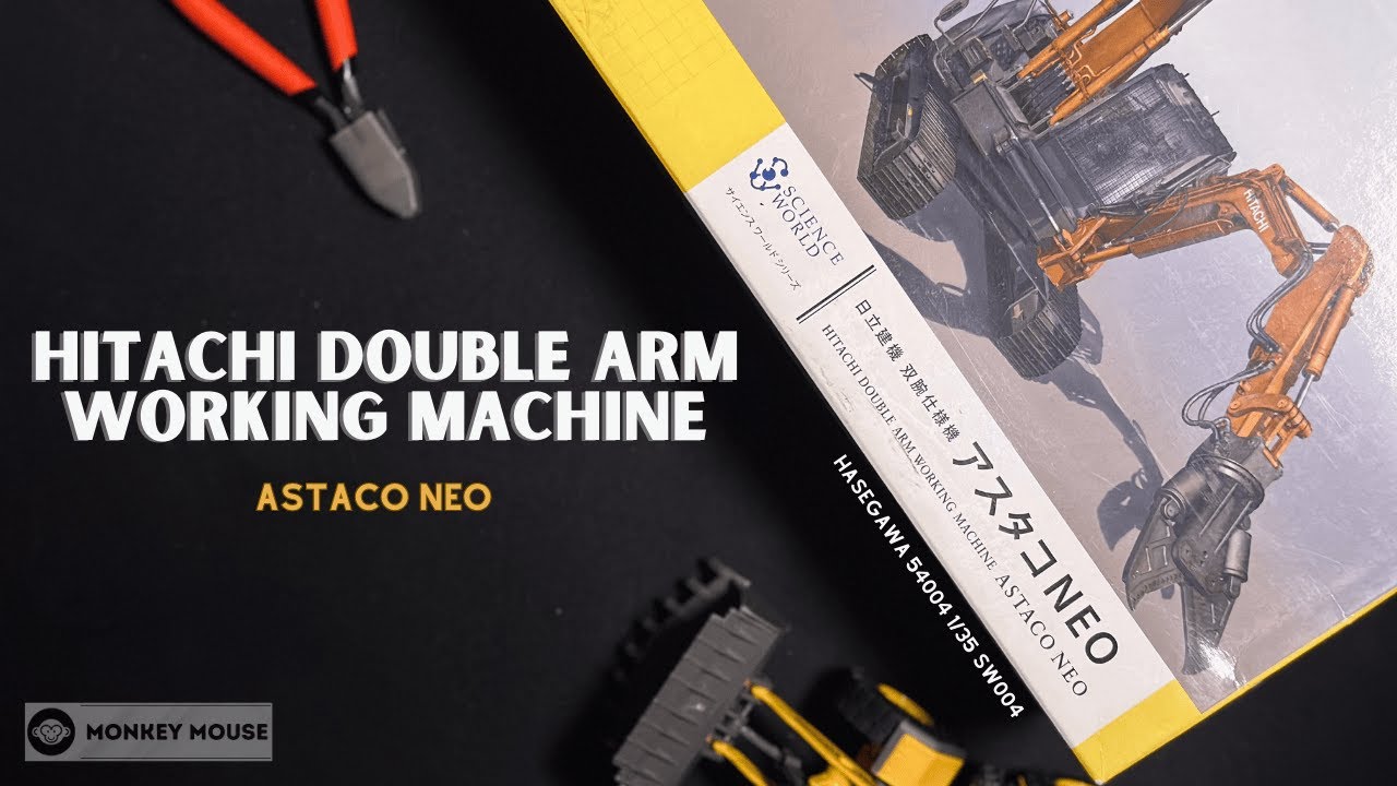 HITACHI DOUBLE ARM WORKING MACHINE 1/35 ASTACO NEO | HASEGAWA | SPEED BUILD | MODELKIT