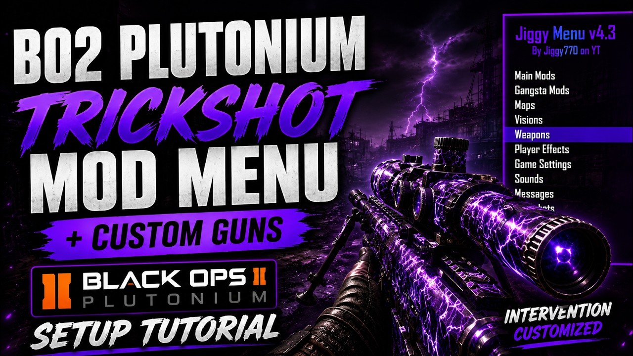 *2026* Как установить мод-меню для трикшотов и моды на кастомное оружие в Black Ops 2 Plutonium (ПК)