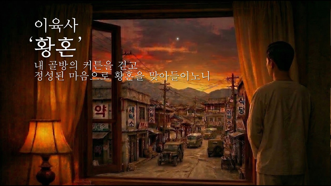 이육사 '황혼' | 가장 고독하고도 뜨거운 #이육사 #황혼 #시와노래 #한국시