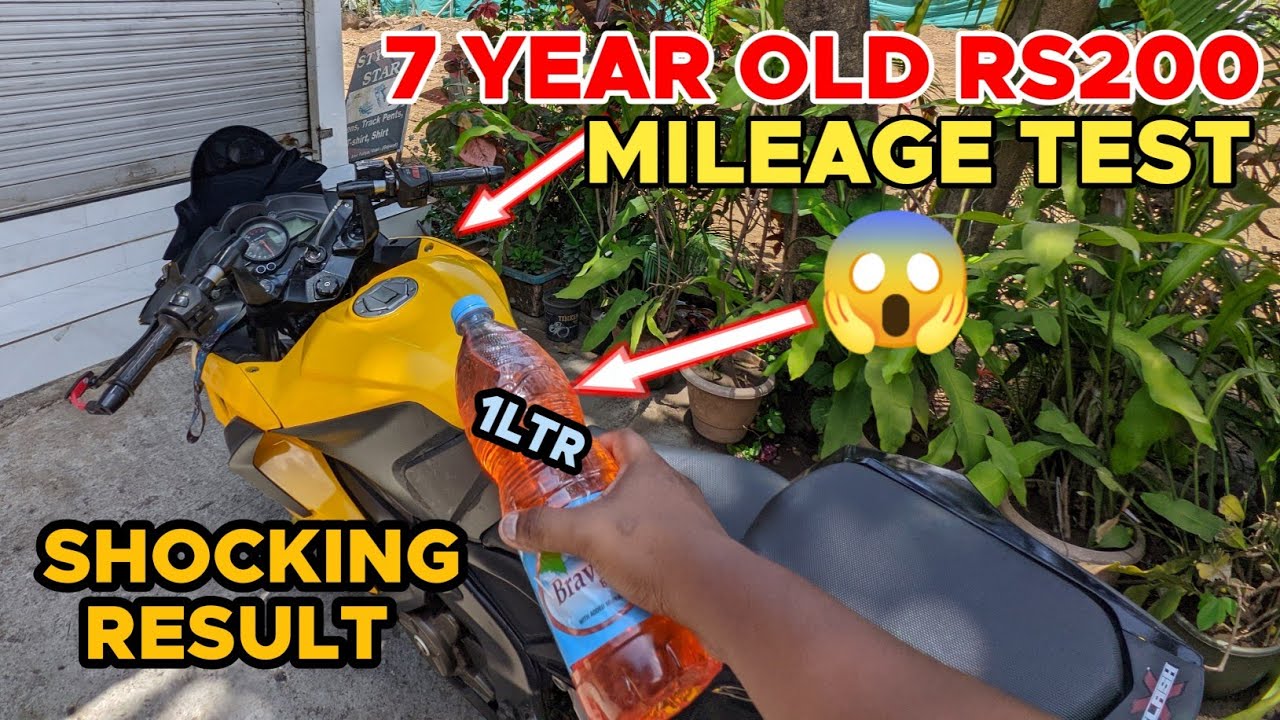 Rs200 mileage test || bs3 2016 || 7 year old rs200 ||