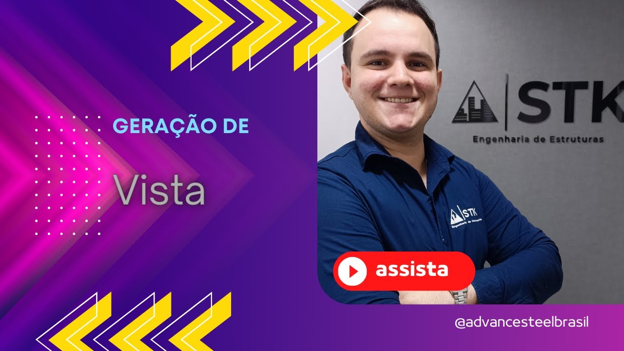 Introdu&ccedil;&atilde;o ao Advance Steel  | Gera&ccedil;&atilde;o de Vista 3D
