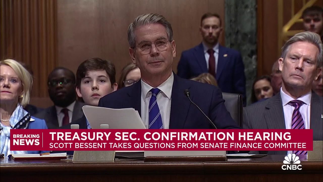 Scott Bessent delivers opening remarks ahead of Treasury Secretary confirmation hearing