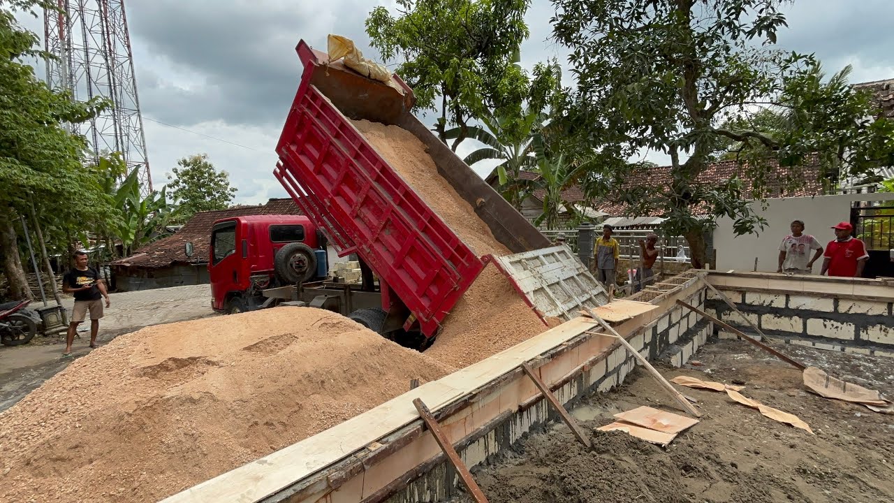LEMAH SENG DINGGO GURUK PONDASI PENDOPO TEKO LANGSUNG 2 TRUK NGGERR😱😬