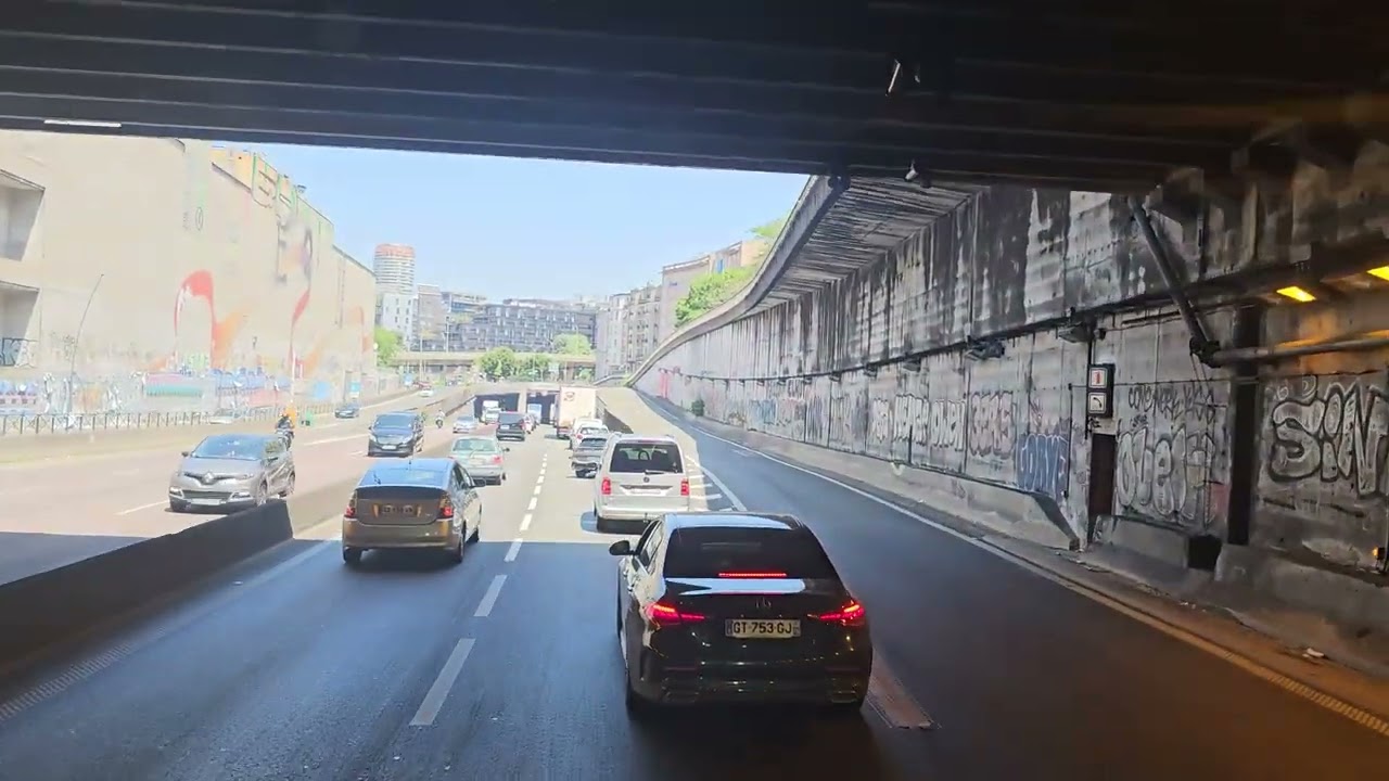 455 4K POV Real Truck Driving MAN TGX 520 France Paris pt2