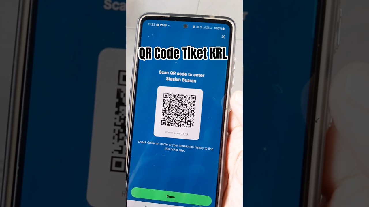 Info tentang Qr Code Tiket KRL dari aplikasi gojek #krlcommuterline #gotransit #gojek