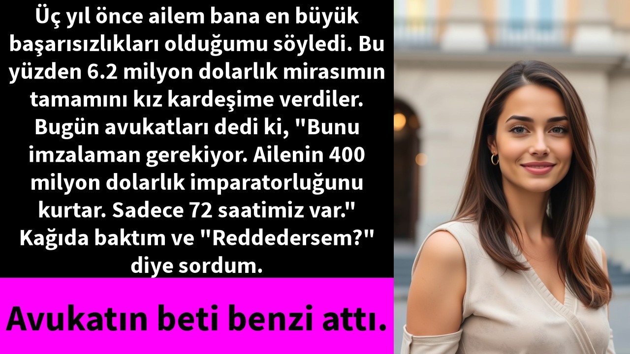 Üç yıl önce ailem bana en büyük başarısızlıkları olduğumu söyledi. Bu yüzden 6.2 milyon dolarlık