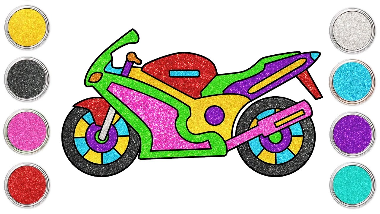 Dibujo de Moto 🏍 Dibujos para niños | Chiki Arte