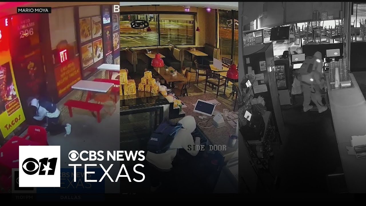 Dallas businesses targeted by rock-smashing burglar, owners say