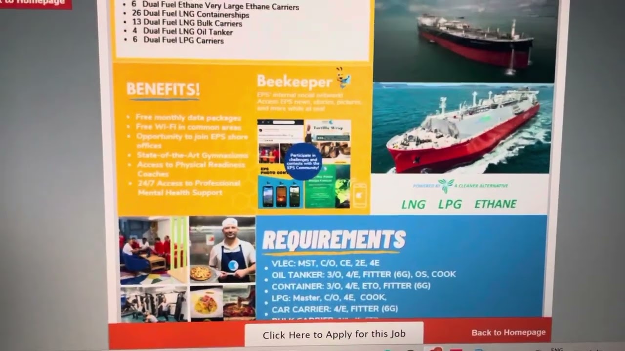 EASTERN Pacific Shipping || Job Openings Details